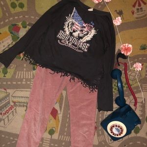 Zara Girls Pants&Long Sleeve Shirt Set Size 10-12